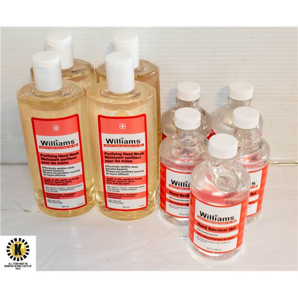 4 WILLIAMS HANDWASH 384ML & 5 WILLIAMS