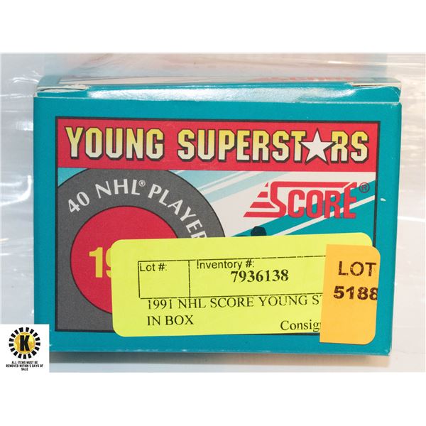 1991 NHL SCORE YOUNG STARS SET IN BOX