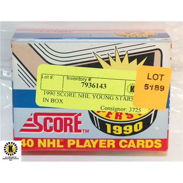 1990 SCORE NHL YOUNG STARS SET IN BOX