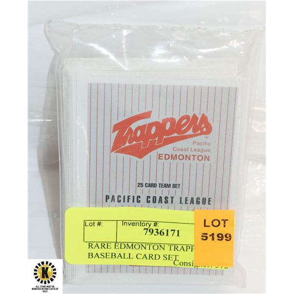 RARE EDMONTON TRAPPERS BASEBALL CARD SET