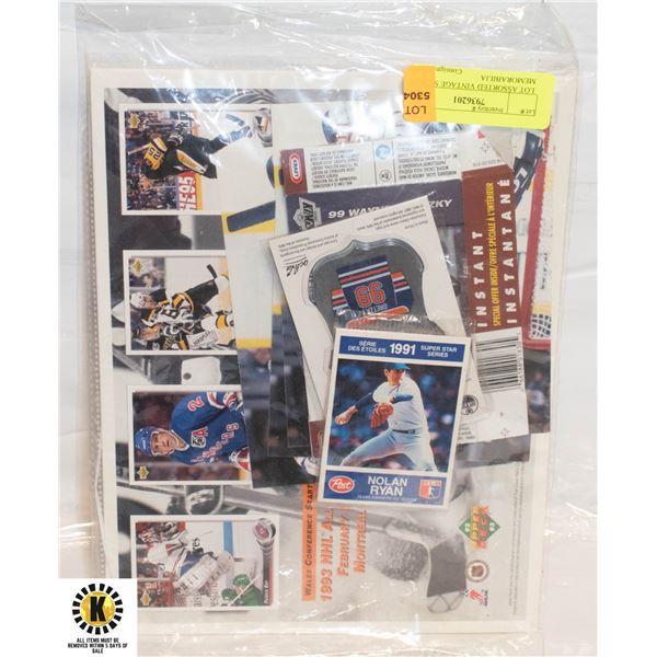 LOT ASSORTED VINTAGE SPORTS MEMORABILIA