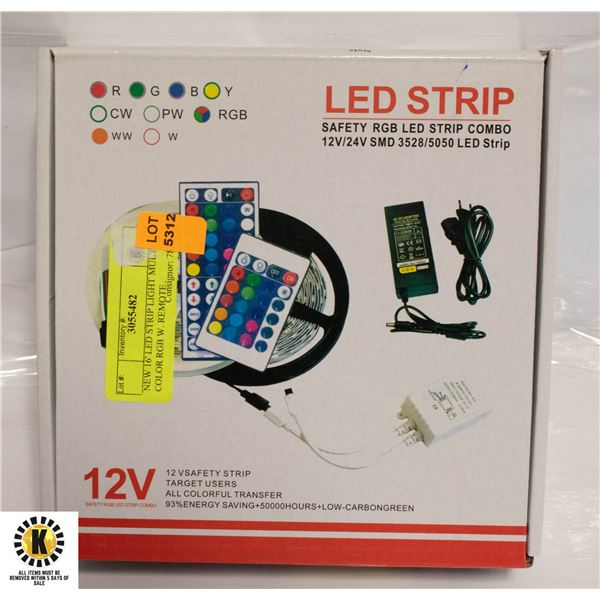 NEW 16' LED STRIP LIGHT MULTI COLOR RGB W. REMOTE