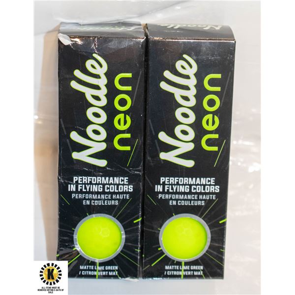 2 X 3 PACKS NEON NOODLE GOLF BALLS