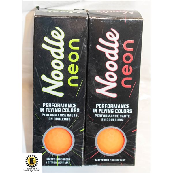 2 X 3 PACKS NEON NOODLE GOLF BALLS