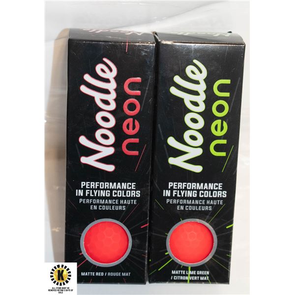 2 X 3 PACKS NEON NOODLE GOLF BALLS