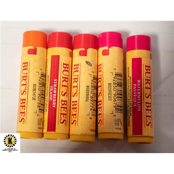 5 BURT'S BEES 100% NATURAL MOISTURIZING