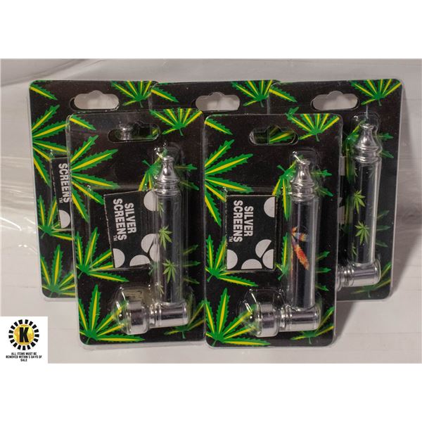 5 PACK OF HERB METAL PIPES WITH