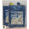 Image 1 : LOT OF THREE 6'X8' WOVEN POLYETHYLENE TARPS