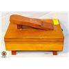 ESTATE WOOD SHOE SHINE BOX WITH