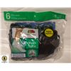 Image 1 : BLACK ANKLE SOCKS,SIZE 6-12,6-PACK,FRUIT OF THE