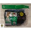 Image 1 : BLACK ANKLE SOCKS,SIZE 6-12,6-PACK,FRUIT OF THE