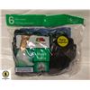 Image 1 : BLACK ANKLE SOCKS,SIZE 6-12,6-PACK,FRUIT OF THE