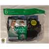Image 1 : BLACK ANKLE SOCKS,SIZE 6-12,6-PACK,FRUIT OF THE