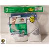 ANKLE SOCKS WHITE,SIZE 12-16,6-PACK,FRUIT OF THE