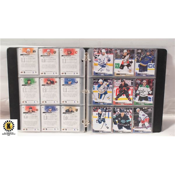 BINDER OF HOCKEY CARDS