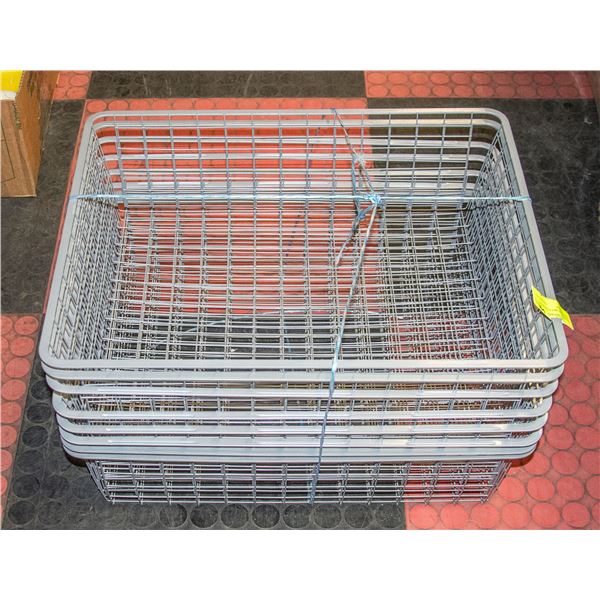 BUNDLE OF 8 METAL STORAGE BASKETS - FOR