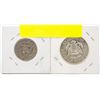 Image 2 : LOT OF 2 1967 SILVER AMERICAN COINS