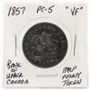 Image 1 : 1857 BANK OF UPPER CANADA 1/2 PENNY
