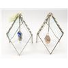 SET OF 2 ENCASED GEMSTONE PENDULUMS