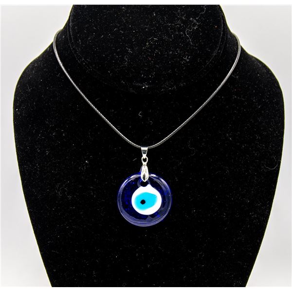 NEW "EVIL EYE" HANDMADE GLASS PENDANT ON CHAIN