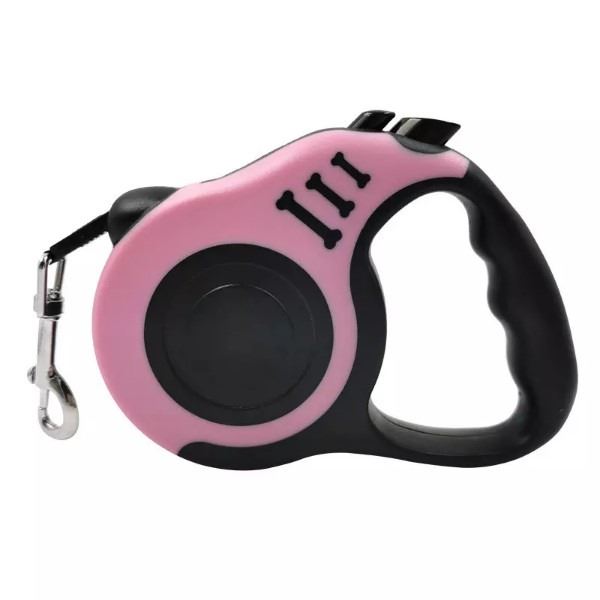 NEW DIPPERDAP 9FT RETRACTABLE PET LEASH - PINK