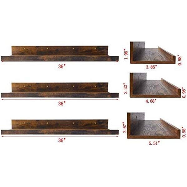 NEW GIFTGARDEN 36" FLOATING SHELVES - 3 DIFFERENT