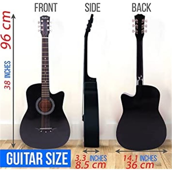 NEW BLACK ROSEFINCH ACOUSTIC GUITAR