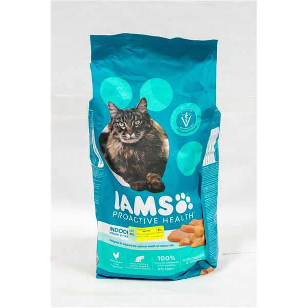 3.18KG BAG OF IAMS REAL CHICKEN INDOOR CAT FOOD