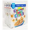 4 BOXES OF CINNIMON TOAST CRUNCH FAMILY SIZE