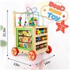 Image 2 : NEW WONDERTOYS WOODEN ACTIVITY CUBE CART TOY