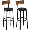 Image 1 : SET OF 2 NEWLY ASSEMBLED VASAGLE BAR STOOLS