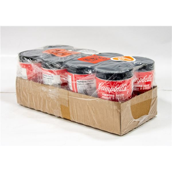 NEW CASE OF 8 CAMPBELL'S SIPPING SOUPS TOMATO &