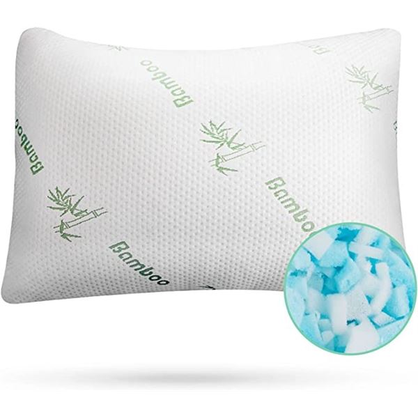 NEW BAMBOO QUEEN SIZE SHREDDED MEMORY FOAM PILLOW