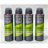 Image 1 : NEW 4 PACK OF DOVE MEN+CARE ANTIPERSPIRANT SPRAY
