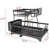 Image 2 : NEW GILLAS 2 TIER DISH DRYING RACK, BLACK