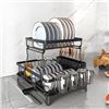 Image 1 : NEW GILLAS 2 TIER DISH DRYING RACK, BLACK