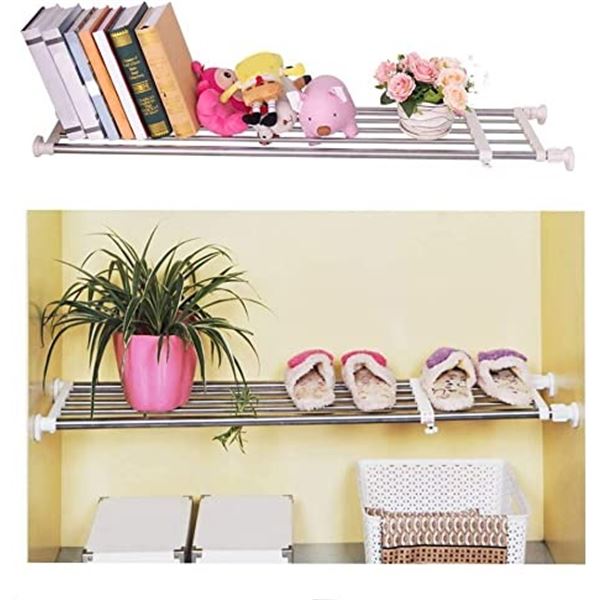 NEW REPACK TENSION CLOSET SHELF
