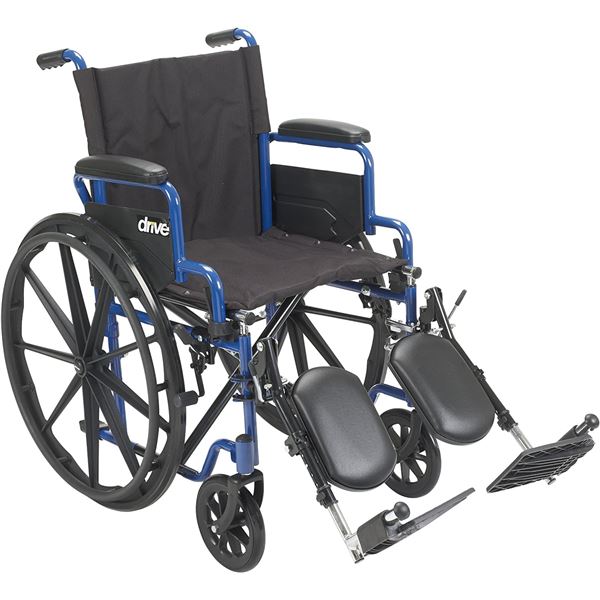 NEW DRIVE MEDICAL BLUE STREAK WHEELCHAIR WITH