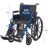 Image 2 : NEW DRIVE MEDICAL BLUE STREAK WHEELCHAIR WITH