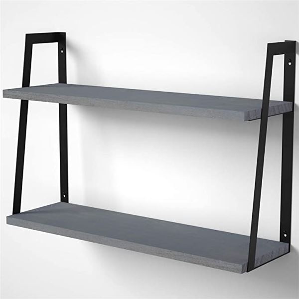 2 NEW SETS OF SRIWATANA SHELVES ( WEATHERED GREY )