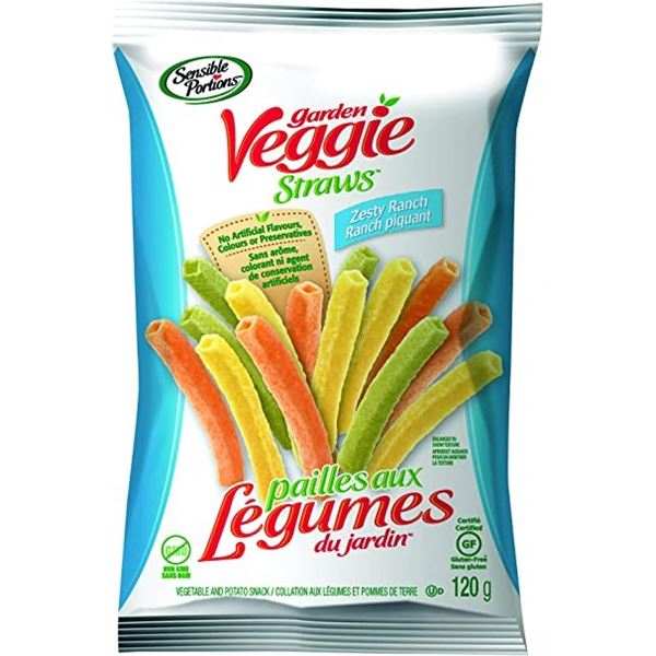 CASE WITH 12 120G BAGS OF VEGGIE STRAWS RANCH