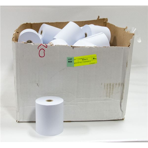 BOX OF TILL TAPE ROLLS