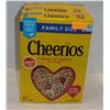 Image 1 : NEW 3 BOXES OF CHEERIOS FAMILY SIZE CEREAL, 570G
