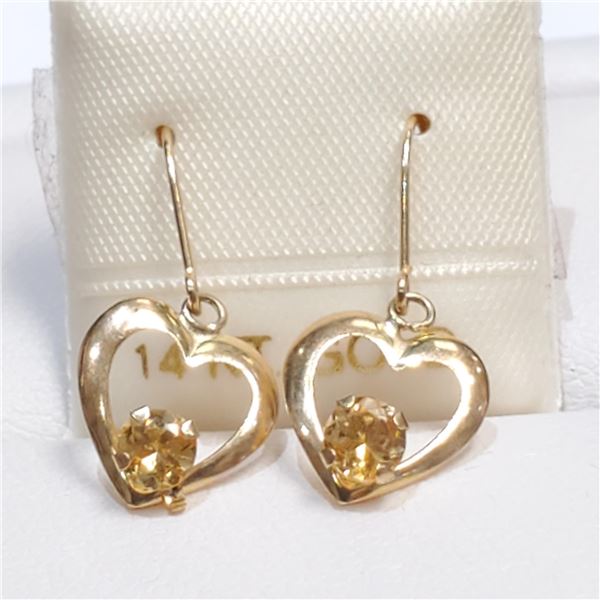 S160-91 14K CITRINE EARRINGS