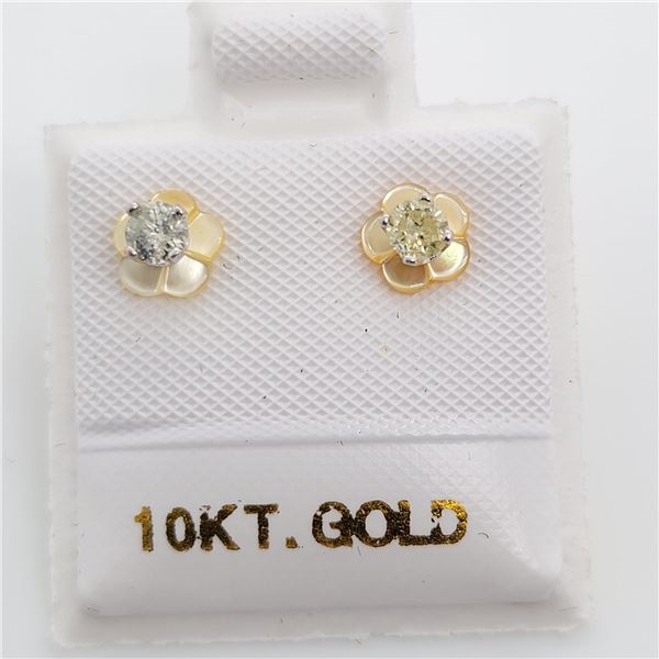 S160-75 10K SALT/PEPPER DIAMOND EARRINGS