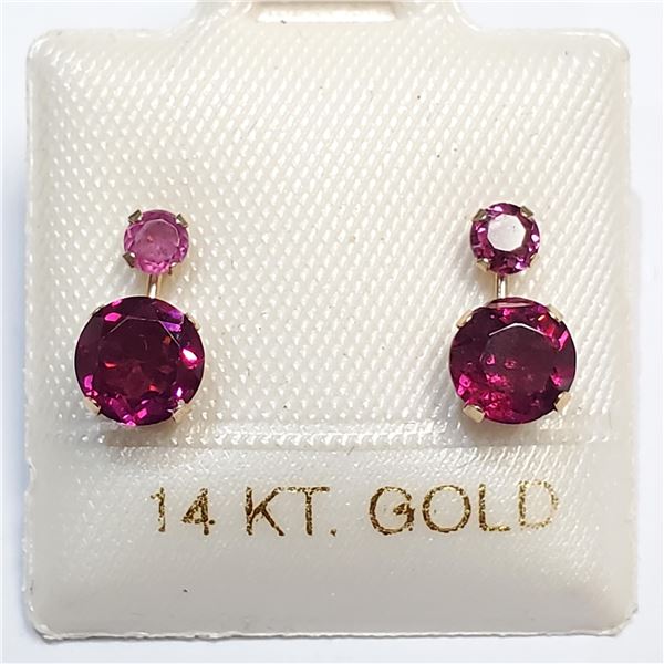 S160-70 10K GARNET EARRINGS