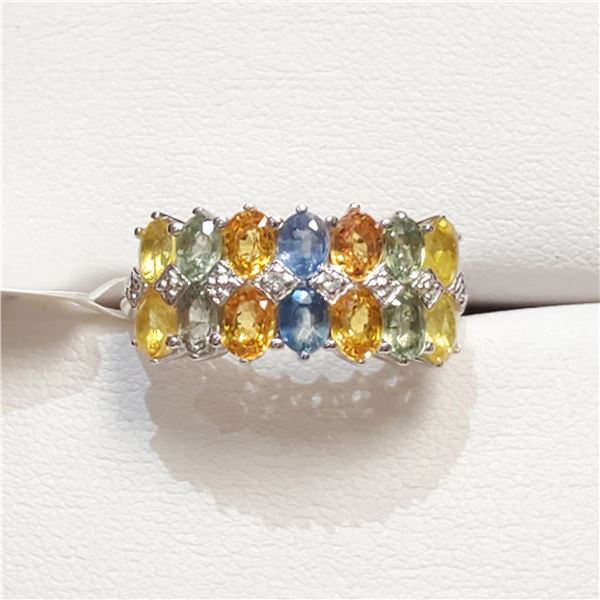 S160-61 SILVER SAPPHIRE RING