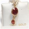Image 1 : S160-53 14K GARNET DIAMOND PENDANT