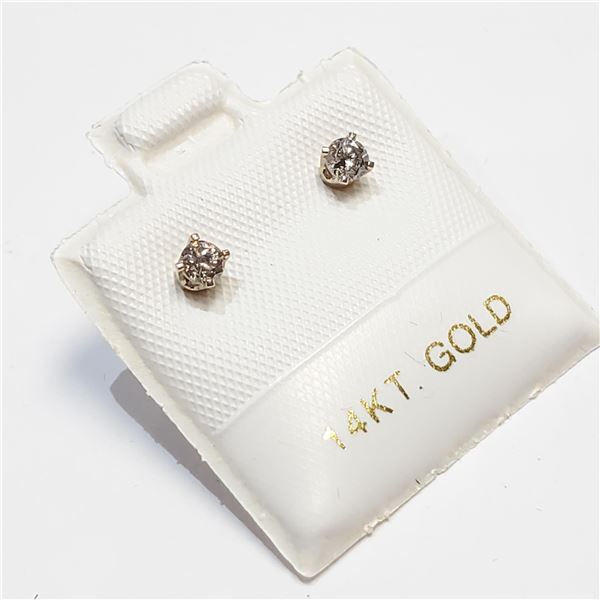 S160-73 14K DIAMOND EARRINGS