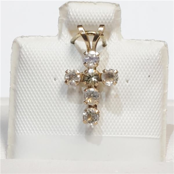 S160-58 10K MOONSTONE/CZ PENDANT